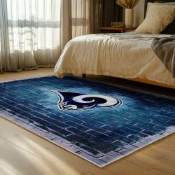 nfl los angeles rams football team logo sport carpet area rug home decor gift bedroom lar127