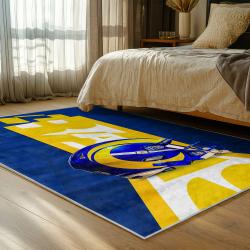 nfl los angeles rams football team logo sport carpet area rug home decor gift bedroom lar128