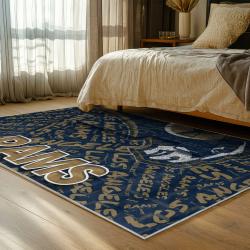 nfl los angeles rams football team logo sport carpet area rug home decor gift bedroom lar134
