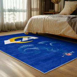 nfl los angeles rams football team logo sport carpet area rug home decor gift bedroom lar138