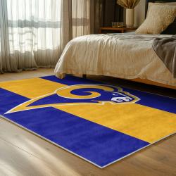 nfl los angeles rams football team logo sport carpet area rug home decor gift bedroom lar150