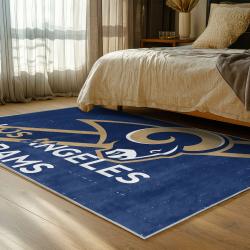 nfl los angeles rams football team logo sport carpet area rug home decor gift bedroom lar153