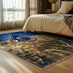 nfl los angeles rams football team logo sport carpet area rug home decor gift bedroom lar156