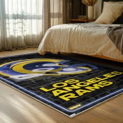 nfl los angeles rams football team logo sport carpet area rug home decor gift bedroom lar163
