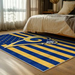 nfl los angeles rams football team logo sport carpet area rug home decor gift bedroom lar168