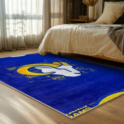nfl los angeles rams football team logo sport carpet area rug home decor gift bedroom lar172