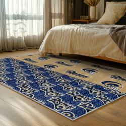 nfl los angeles rams football team logo sport carpet area rug home decor gift bedroom lar173