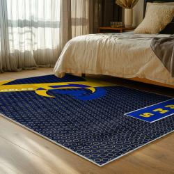 nfl los angeles rams football team logo sport carpet area rug home decor gift bedroom lar178