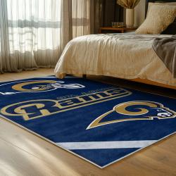 nfl los angeles rams football team logo sport carpet area rug home decor gift bedroom lar193