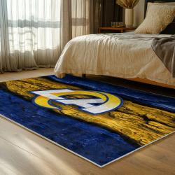 nfl los angeles rams football team logo sport carpet area rug home decor gift bedroom lar194