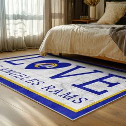 nfl los angeles rams football team logo sport carpet area rug home decor gift bedroom lar204