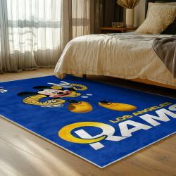 nfl los angeles rams football team logo sport carpet area rug home decor gift bedroom lar206