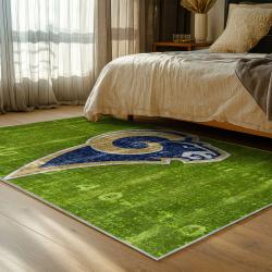 nfl los angeles rams football team logo sport carpet area rug home decor gift bedroom lar213