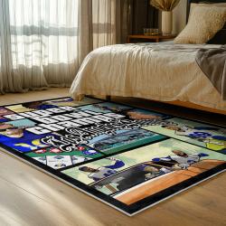 nfl los angeles rams football team logo sport carpet area rug home decor gift bedroom lar214