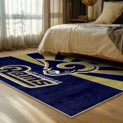 nfl los angeles rams football team logo sport carpet area rug home decor gift bedroom lar223