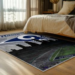 nfl los angeles rams football team logo sport carpet area rug home decor gift bedroom lar233