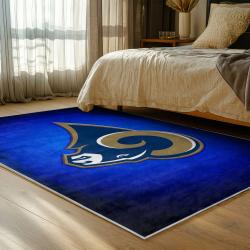 nfl los angeles rams football team logo sport carpet area rug home decor gift bedroom lar241