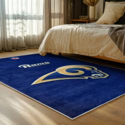 nfl los angeles rams football team logo sport carpet area rug home decor gift bedroom lar245