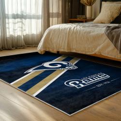 nfl los angeles rams football team logo sport carpet area rug home decor gift bedroom lar246