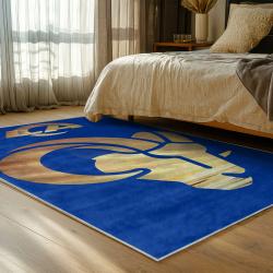 nfl los angeles rams football team logo sport carpet area rug home decor gift bedroom lar250