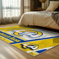 nfl los angeles rams football team logo sport carpet area rug home decor gift bedroom lar254