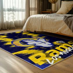 nfl los angeles rams football team logo sport carpet area rug home decor gift bedroom lar260