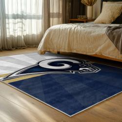 nfl los angeles rams football team logo sport carpet area rug home decor gift bedroom lar263