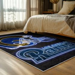 nfl los angeles rams football team logo sport carpet area rug home decor gift bedroom lar265
