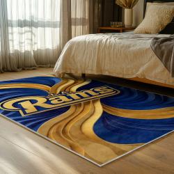 nfl los angeles rams football team logo sport carpet area rug home decor gift bedroom lar273