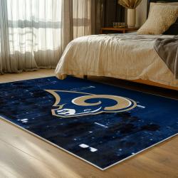 nfl los angeles rams football team logo sport carpet area rug home decor gift bedroom lar278
