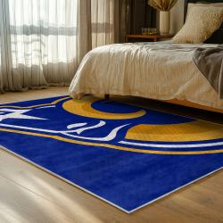 nfl los angeles rams football team logo sport carpet area rug home decor gift bedroom lar62