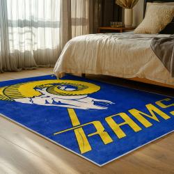 nfl los angeles rams football team logo sport carpet area rug home decor gift bedroom lar63