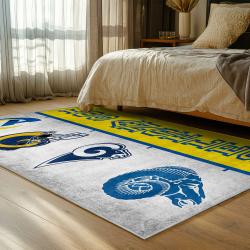 nfl los angeles rams football team logo sport carpet area rug home decor gift bedroom lar68