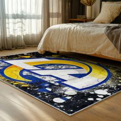 nfl los angeles rams football team logo sport carpet area rug home decor gift bedroom lar73