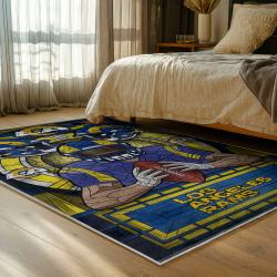 nfl los angeles rams football team logo sport carpet area rug home decor gift bedroom lar80