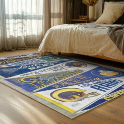 nfl los angeles rams football team logo sport carpet area rug home decor gift bedroom lar84