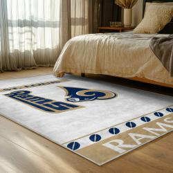 nfl los angeles rams football team logo sport carpet area rug home decor gift bedroom lar85