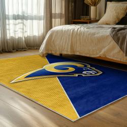 nfl los angeles rams football team logo sport carpet area rug home decor gift bedroom lar90