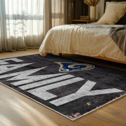 nfl los angeles rams football team logo sport carpet area rug home decor gift bedroom lar92