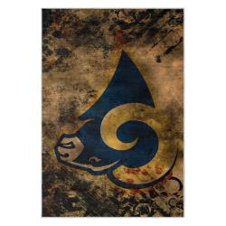 nfl los angeles rams football team logo sport carpet area rug home decor gift lar256