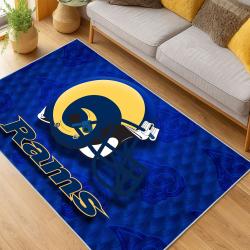NFL Los Angeles Rams Football Team Logo Sport Carpet Area Rug Home Decor Gift LAR100