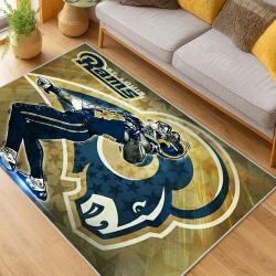 NFL Los Angeles Rams Football Team Logo Sport Carpet Area Rug Home Decor Gift LAR102