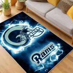 NFL Los Angeles Rams Football Team Logo Sport Carpet Area Rug Home Decor Gift LAR105