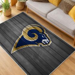 NFL Los Angeles Rams Football Team Logo Sport Carpet Area Rug Home Decor Gift LAR107