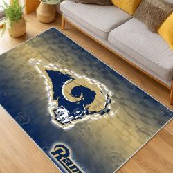 NFL Los Angeles Rams Football Team Logo Sport Carpet Area Rug Home Decor Gift LAR109