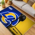 nfl los angeles rams football team logo sport carpet area rug home decor gift living room lar111