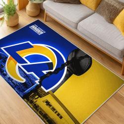 NFL Los Angeles Rams Football Team Logo Sport Carpet Area Rug Home Decor Gift LAR111