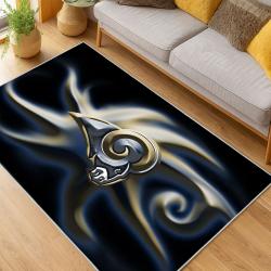 NFL Los Angeles Rams Football Team Logo Sport Carpet Area Rug Home Decor Gift LAR112