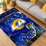 nfl los angeles rams football team logo sport carpet area rug home decor gift living room lar115