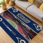 nfl los angeles rams football team logo sport carpet area rug home decor gift living room lar124